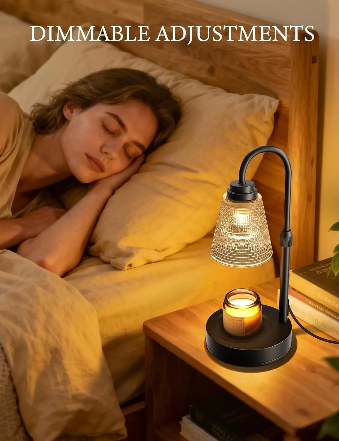 Dimmable Timer Candle Warmer Lamp with Adjustable Height for Jar Candles, Home Decor and Gifts