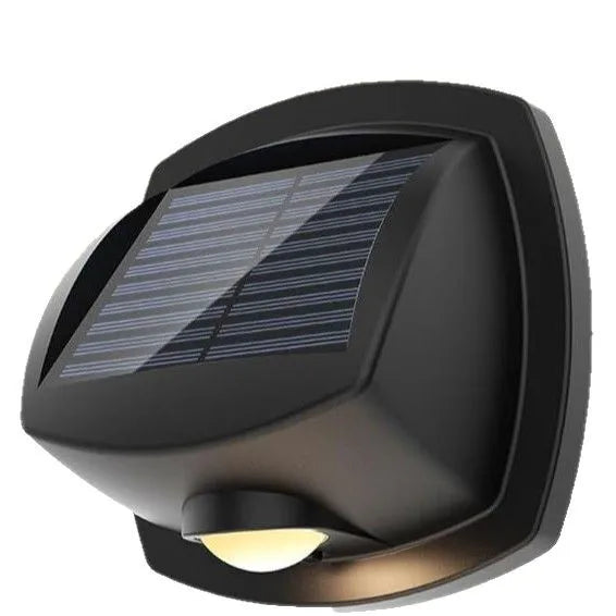 New LED Solar Wall Wash Wall Light with Dual Color External Solar Fence Convex Mirror Light, New Outdoor Boardwalk Light