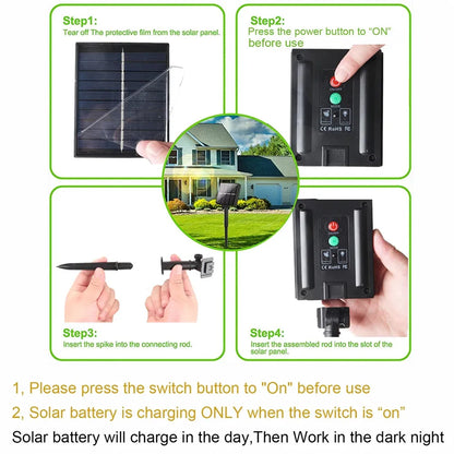 LED ST38 Solar String Lights for Outside, USB & Solar Dual Charging Outdoor String Lights for Porch Garden Camping
