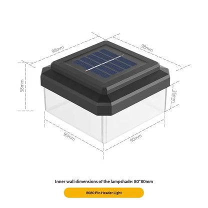 1Pcs IP65 Waterproof Solar Fence Lamp Solar LED Light Post Cap Lights LED Fence Lighting Fence Warm White Home Garden Decoration