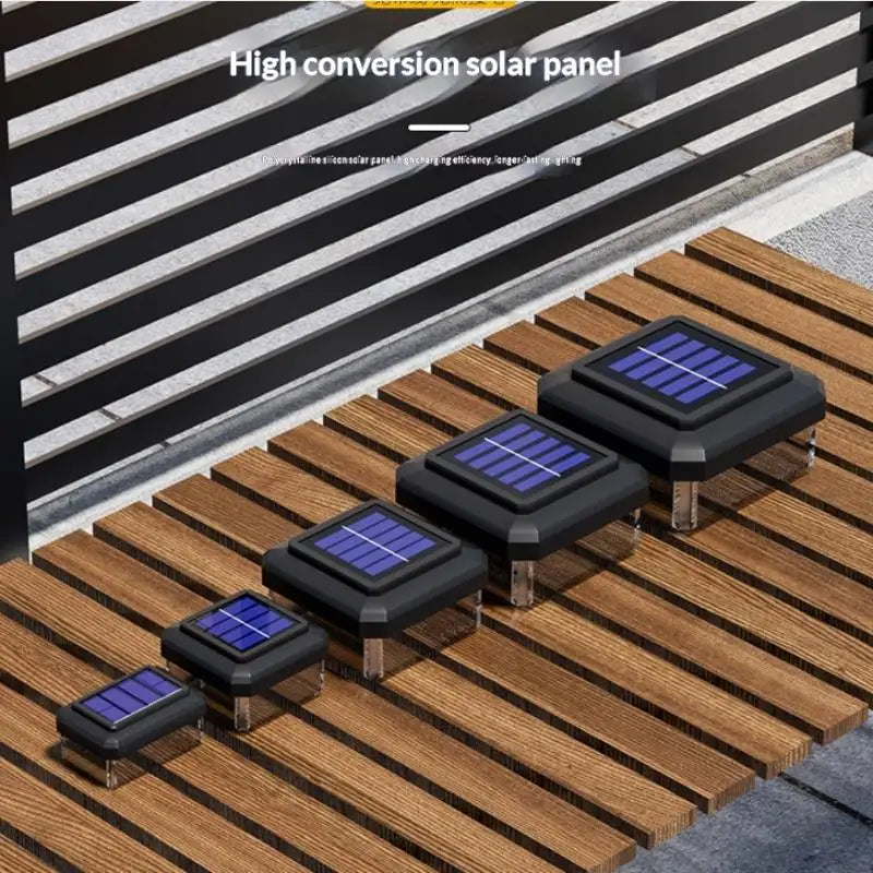 1Pcs IP65 Waterproof Solar Fence Lamp Solar LED Light Post Cap Lights LED Fence Lighting Fence Warm White Home Garden Decoration